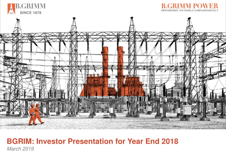 bgrim investor presentation for year end 2018