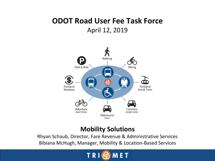 odot road user fee task force