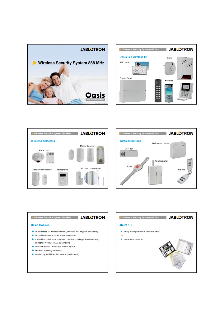 wireless security system 868 mhz