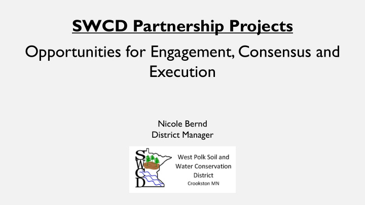 swcd partnership projects opportunities for engagement