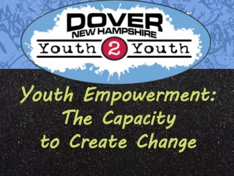 Youth Empowerment:  The Capacity  to Create Change  Describe the concepts  Share Ideas