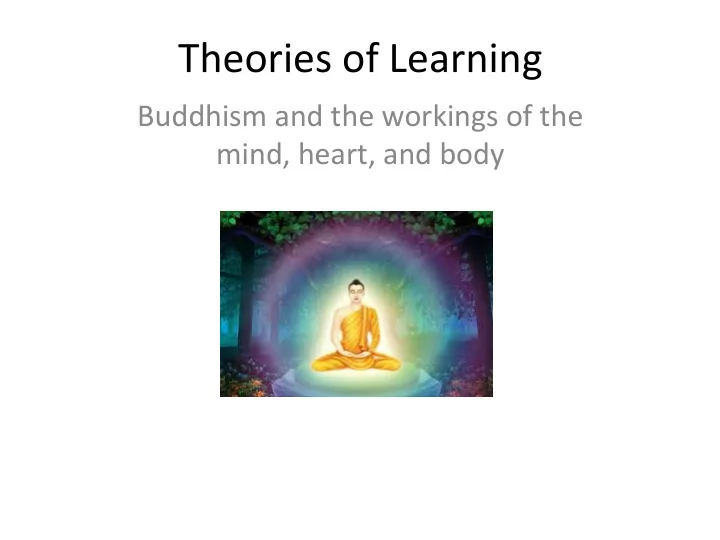 theories of learning