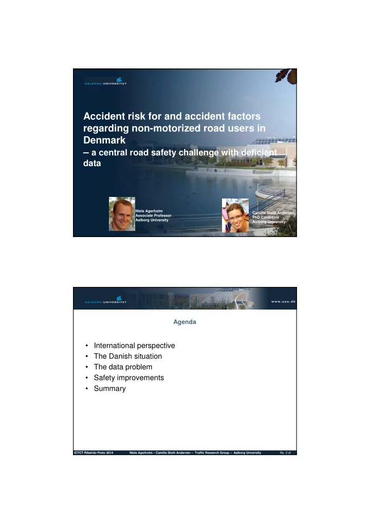 accident risk for and accident factors regarding non