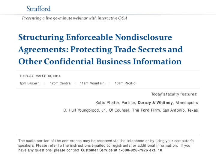 structuring enforceable nondisclosure agreements