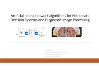 Artificial Artificial neur  neural al ne  netw  twork ork alg  algorithm rithms fo for Heal