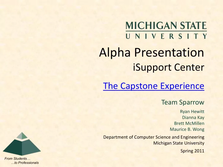 alpha presentation