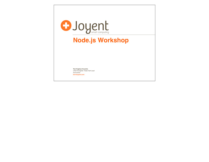 node js workshop