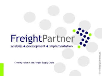 The American Chamber of  Commerce  Regional Trade Forum  South Africa: Logistics and Infrastructure