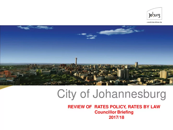 city of johannesburg