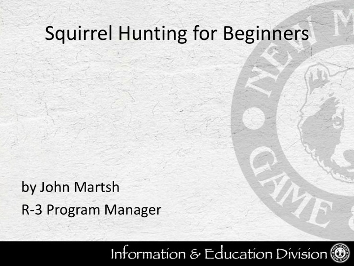 squirrel hunting for beginners