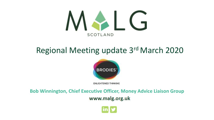 regional meeting update 3 rd march 2020