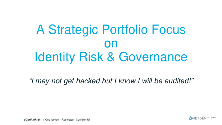 identity risk governance