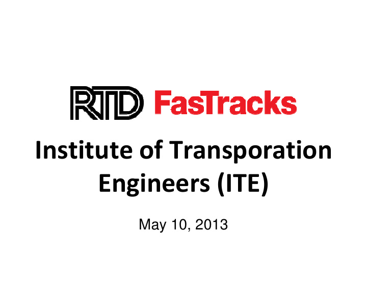 institute of transporation engineers ite