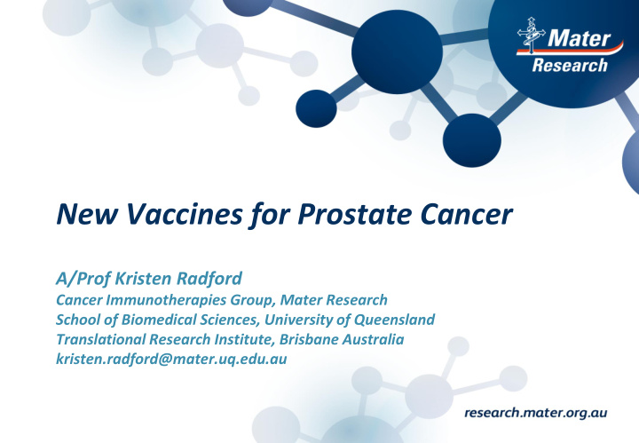 new vaccines for prostate cancer