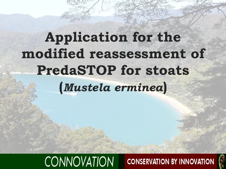 application for the modified reassessment of predastop