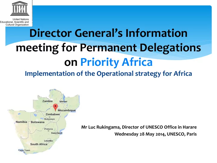 director general s information meeting for permanent