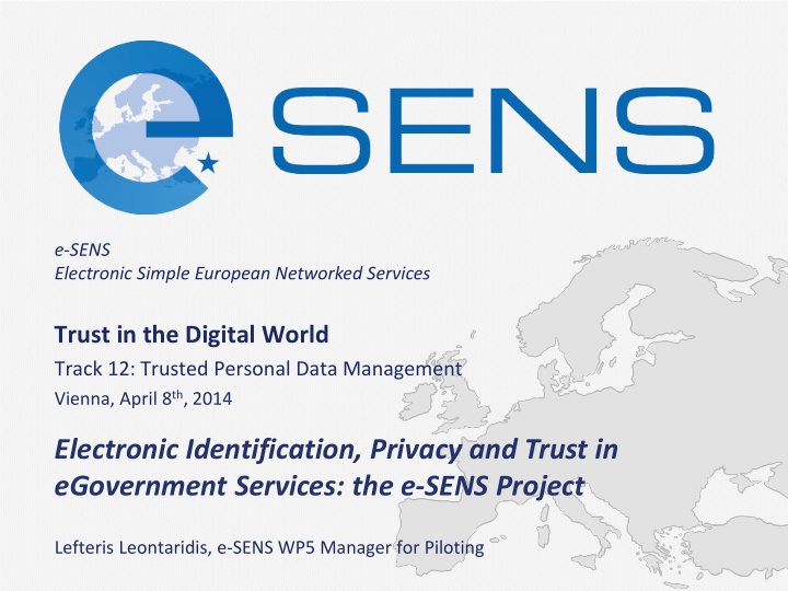 electronic identification privacy and trust in