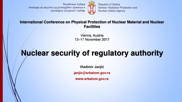 nuclear security of regulatory authority