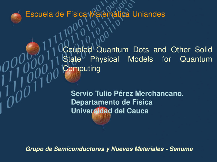 state physical models for quantum