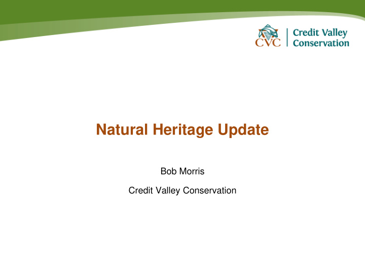 natural heritage update