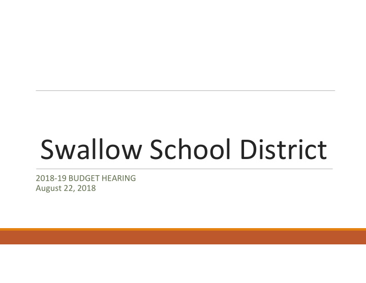 swallow school district