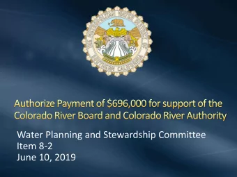 June 10, 2019  Californias official representative to the Basin  States and United States