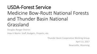 US  USDA-Fo  Forest Service  Medicine Bow-Routt National Forests  and Thunder Basin National