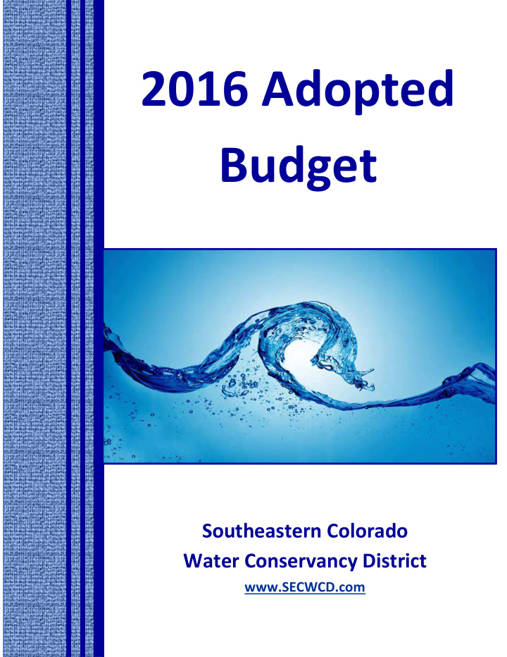 2016 adopted budget