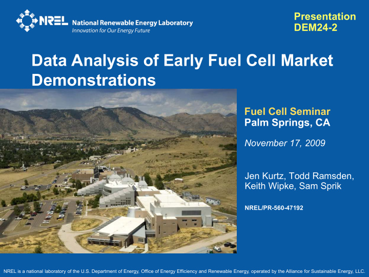 data analysis of early fuel cell market demonstrations