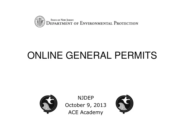 online general permits