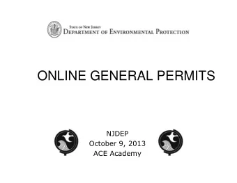 ONLINE GENERAL PERMITS