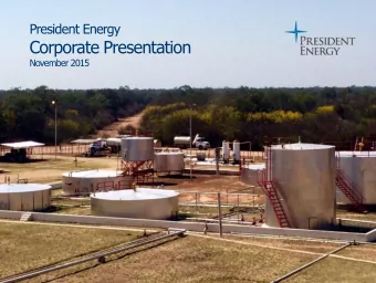 Corporate Presentation  November 2015  1  November 2015  Disclaimer The information contained in