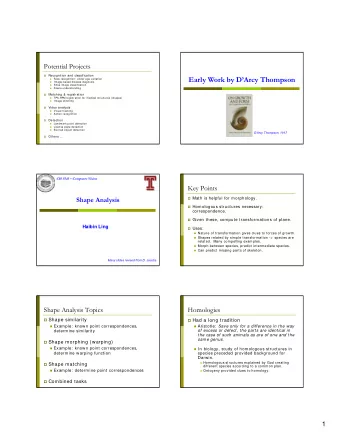 Early Work by DArcy Thompson  Face recognition:  under age variation      Image-based