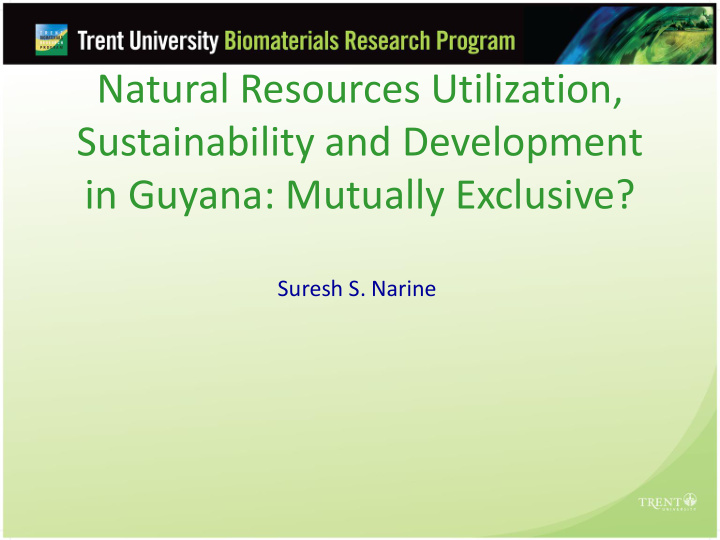 natural resources utilization