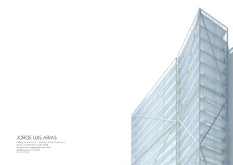 JORGE LUIS ARIAS  Building Construction B / W  orkshop &amp; Final Presentation  Master of