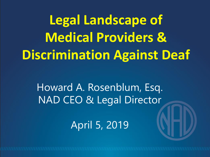 legal landscape of medical providers amp discrimination