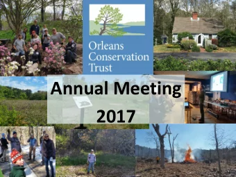 Annual Meeting  2017  Agenda  Welcome &amp; Convening of Business  Election of Trustees and