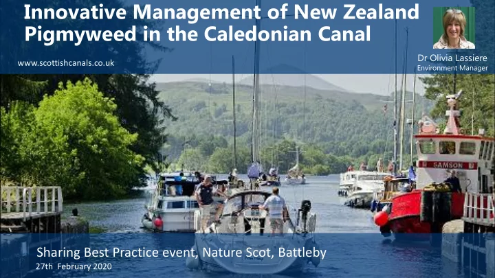 innovative management of new zealand pigmyweed in the