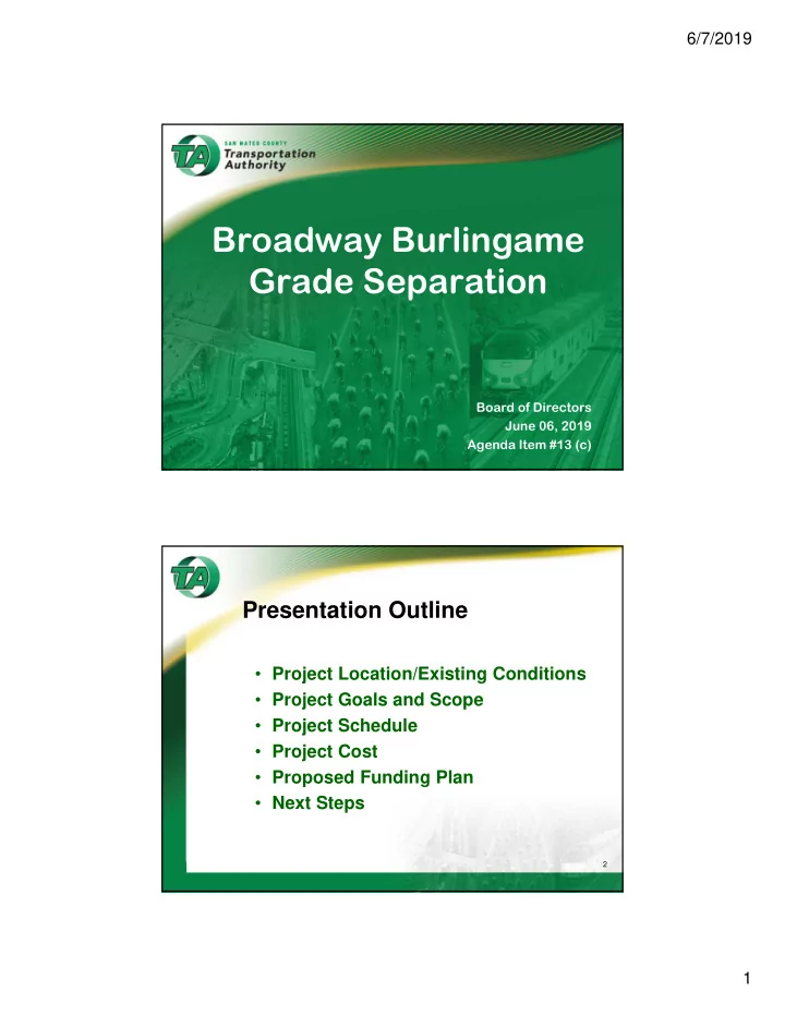 broadway burlingame grade separation