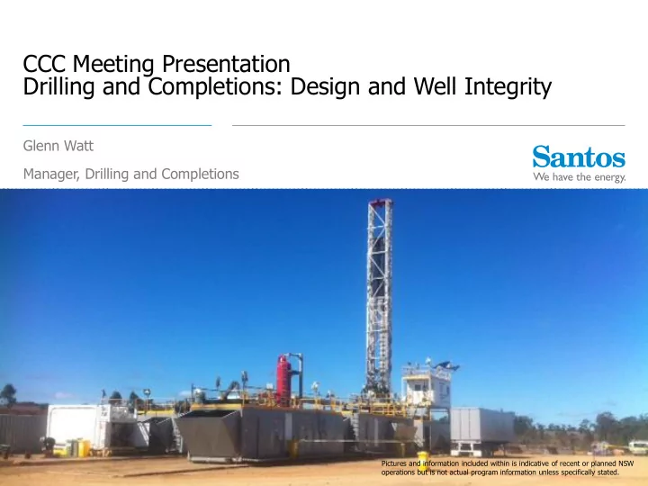 drilling and completions design and well integrity