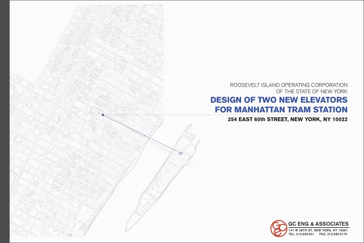 design of two new elevators for manhattan tram station