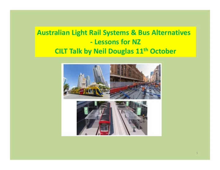 australian light rail systems bus alternatives lessons