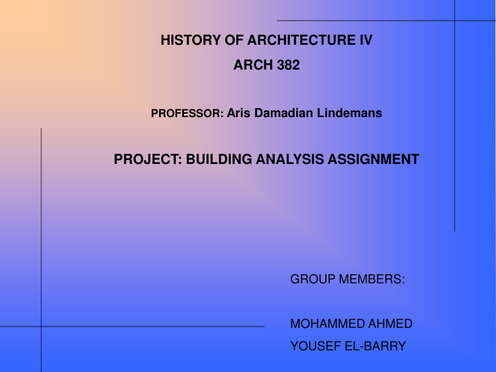 history of architecture iv