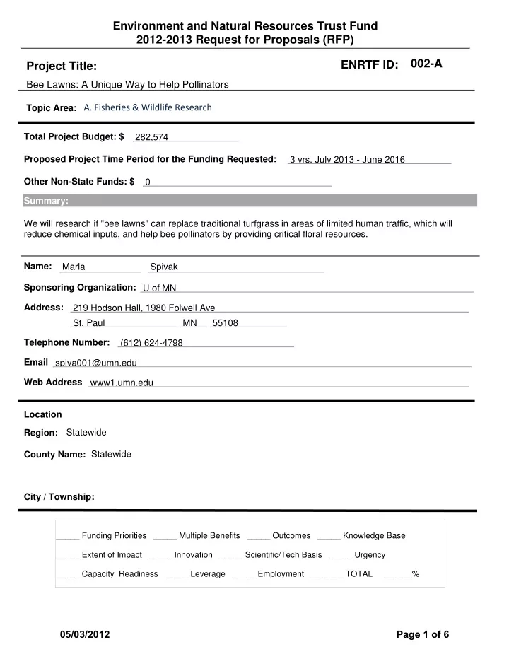 environment and natural resources trust fund 2012 2013