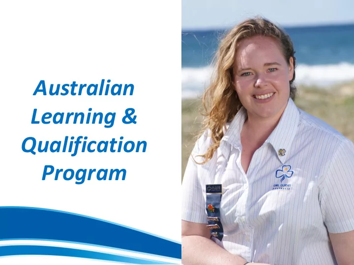 australian learning qualification program agenda