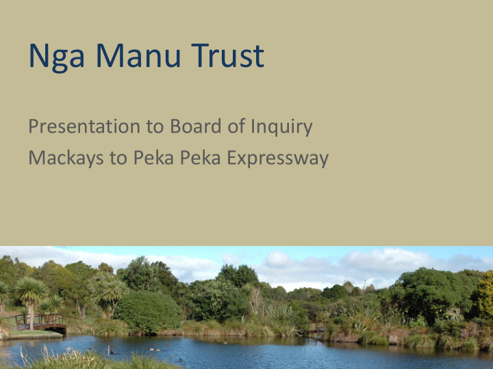 nga manu trust