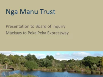 Nga Manu Trust  Presentation to Board of Inquiry  Mackays to Peka Peka Expressway  Peter with baby