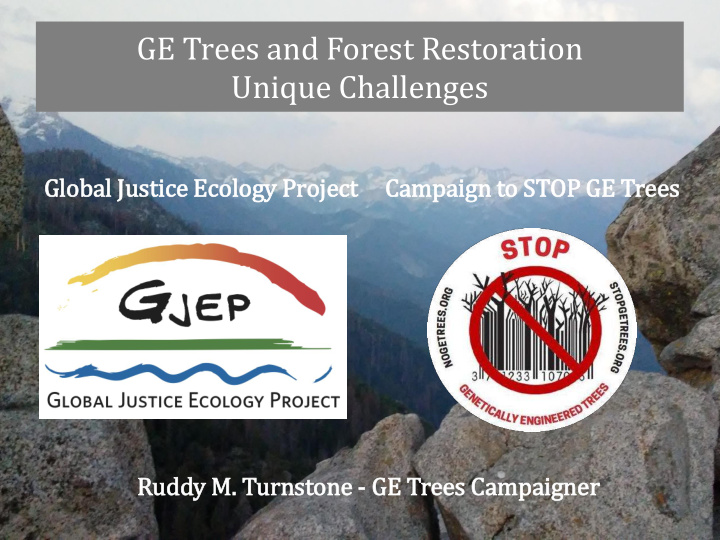 ge trees and forest restoration