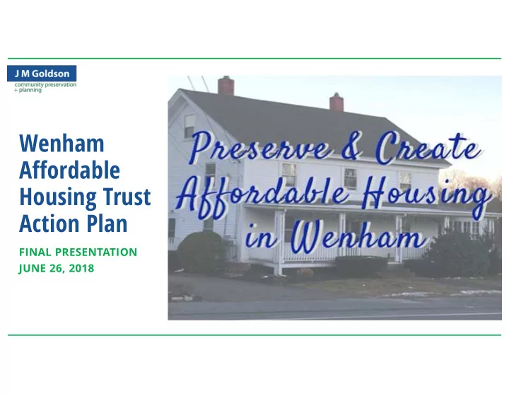 wenham affordable housing trust action plan