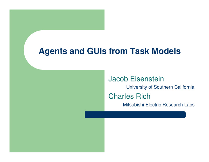 agents and guis from task models